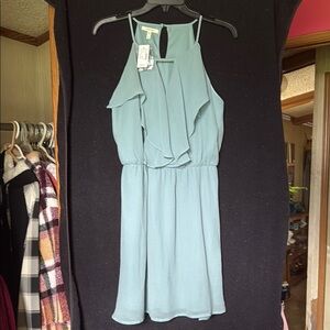 Maurices Light Blue Halter Mini Dress
